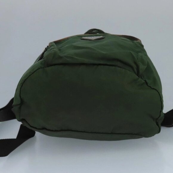 PRADA Backpack Nylon Khaki Silver Auth 108373 - Picture 7 of 14